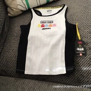 Justice Black and White Pac-Man Tank Top